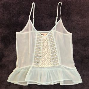 Hollister medium sheer light blue top